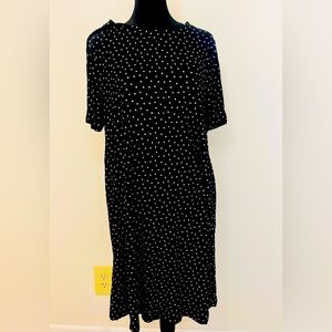 Loft tee shirt dress polka dot